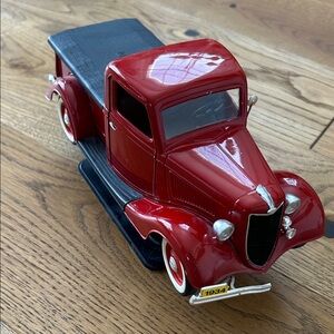 Vintage 1934 plate v8 Red Model FORD Truck